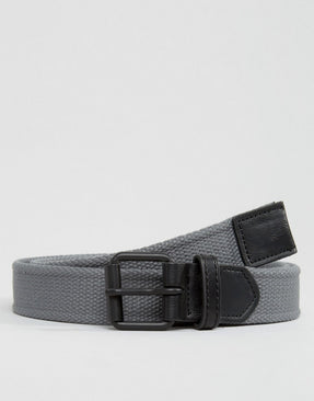 Woven Belt With Black Coated Buckle
